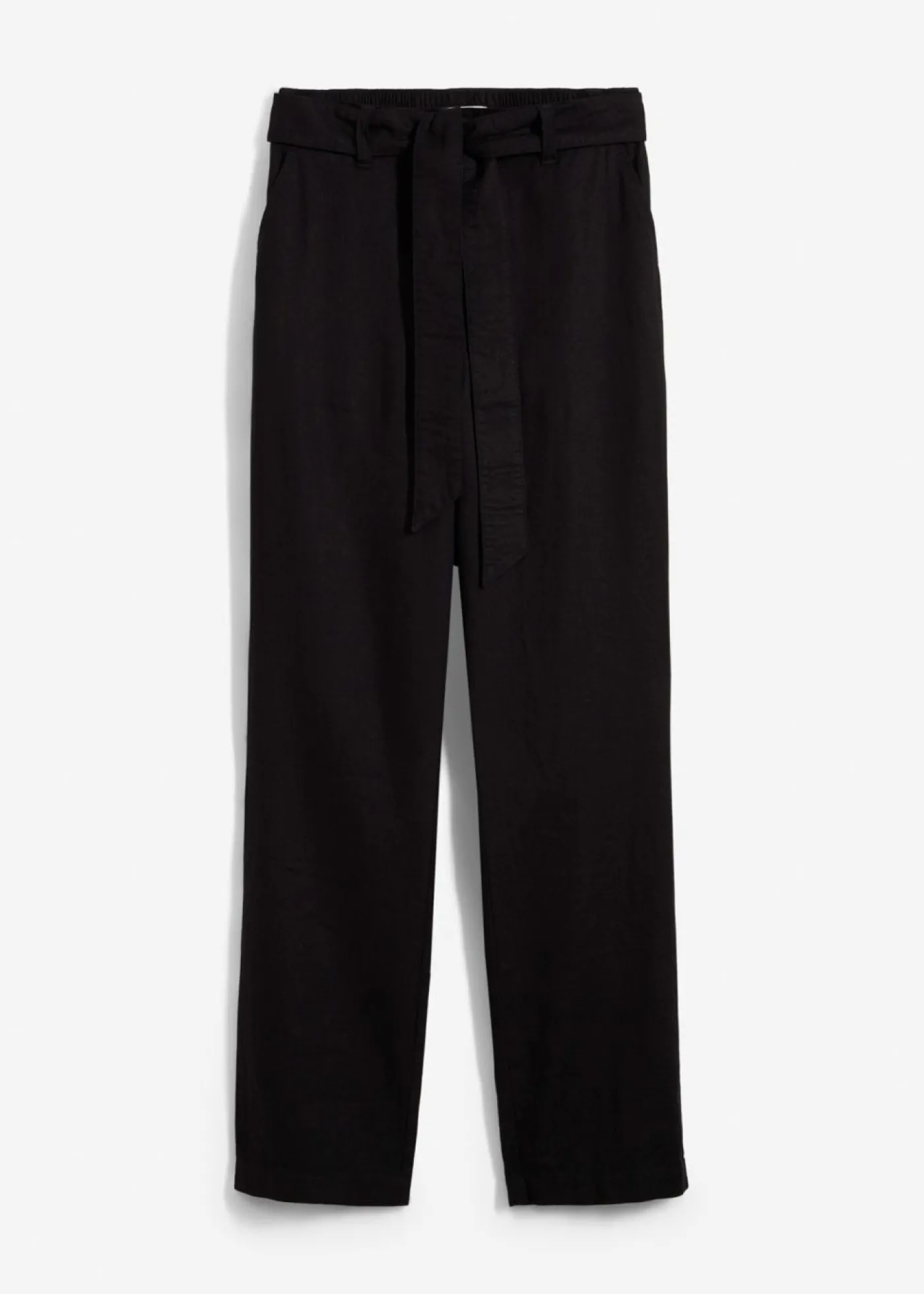 bonprix bonprix Pantalón sin cierre de mezcla vaporosa de lino y viscosa Negro Sale