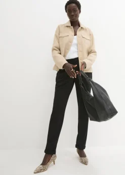 bonprix bonprix Pantalón sin cierre de mezcla de viscosa Negro Outlet