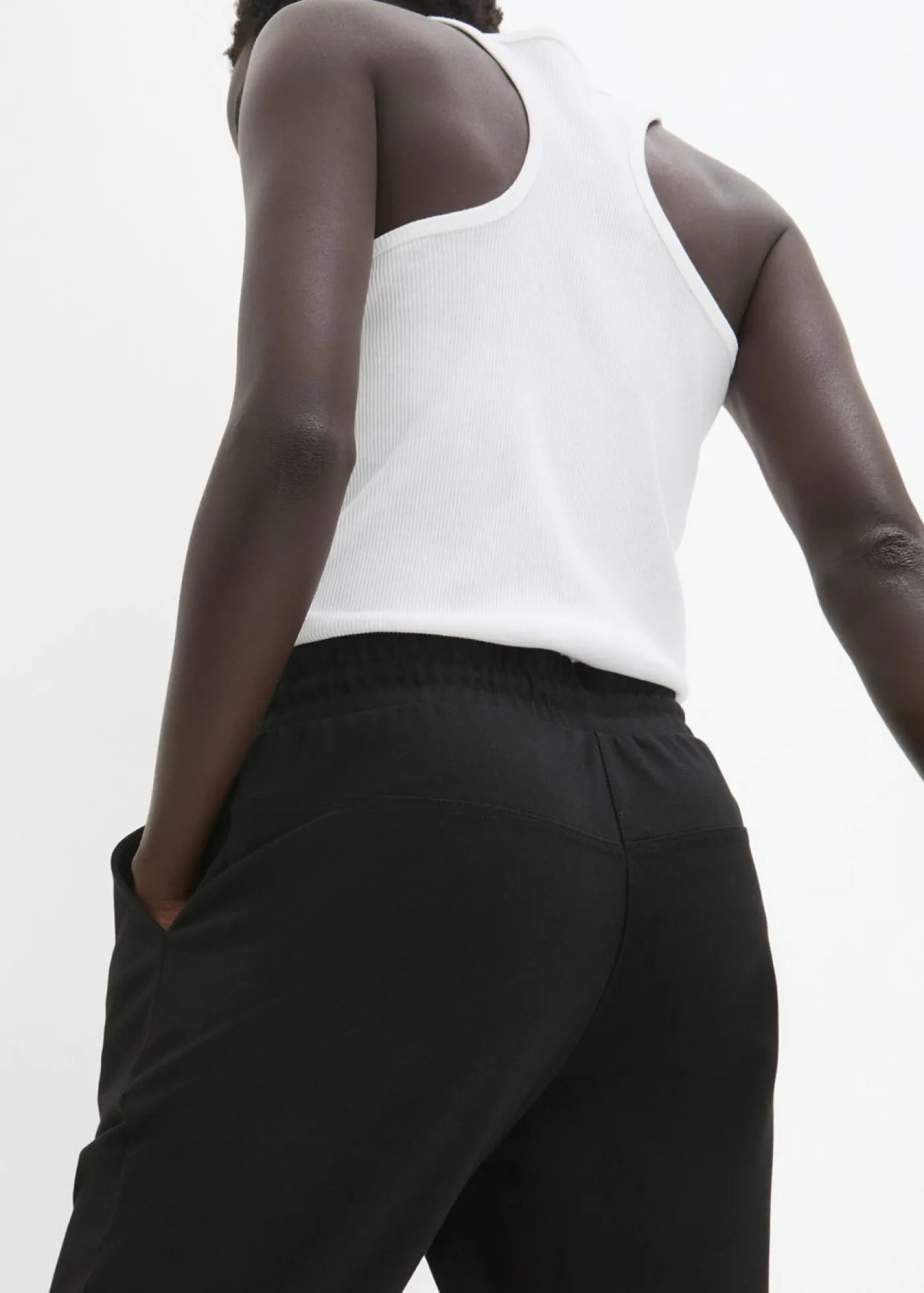 bonprix bonprix Pantalón sin cierre de mezcla de viscosa Negro Outlet