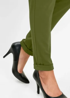 bonprix bonprix Pantalón sin cierre de mezcla de viscosa Musgo oscuro Hot