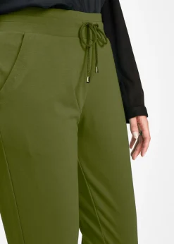 bonprix bonprix Pantalón sin cierre de mezcla de viscosa Musgo oscuro Hot
