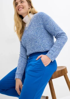 bonprix bonprix Pantalón sin cierre de mezcla de viscosa Azul ártico Outlet