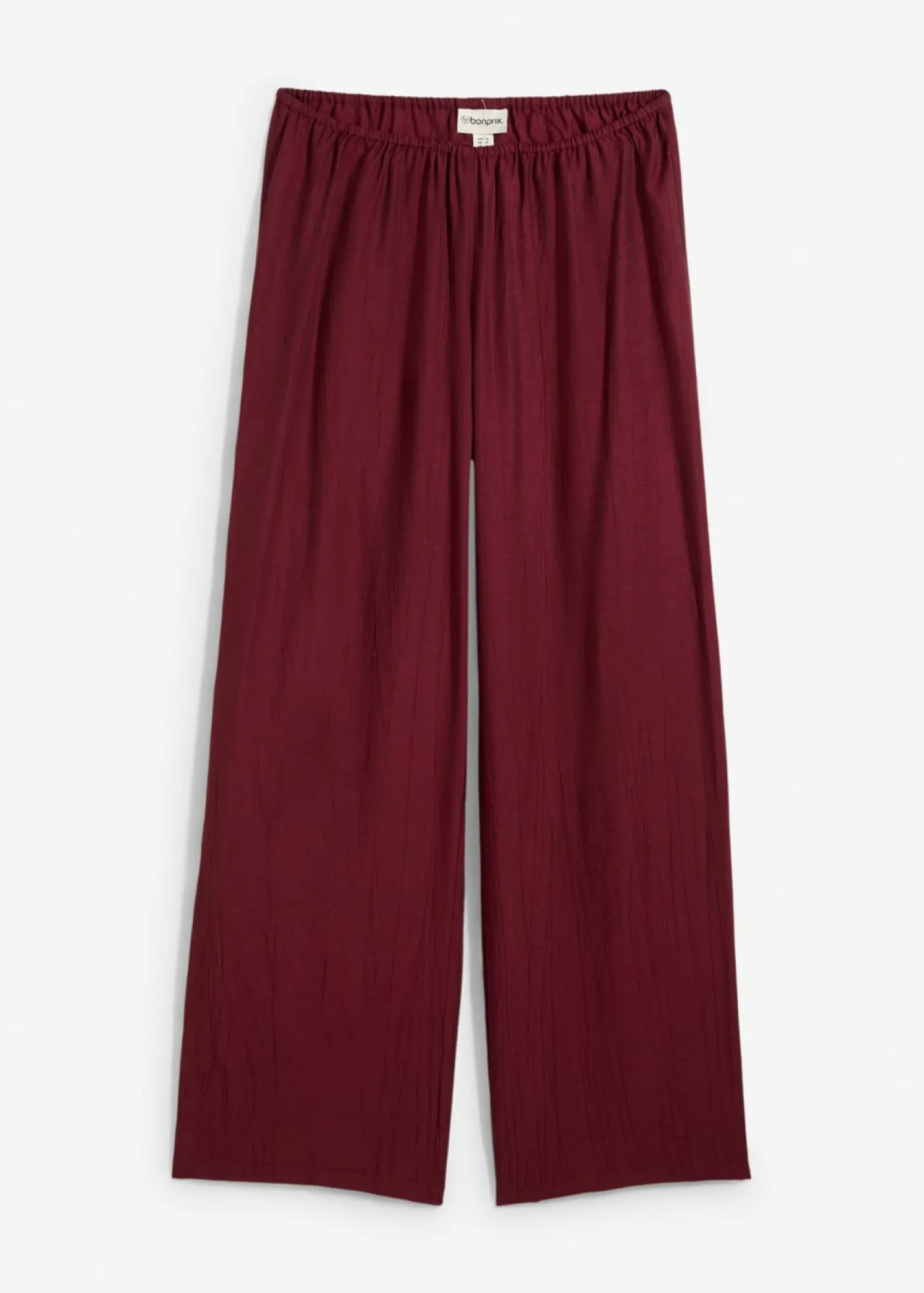 bonprix bonprix Pantalón sin cierre de mezcla de viscosa estructurada rojo avellana Online