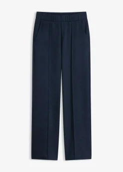bonprix bonprix Pantalón sin cierre de tejido interlock resistente Azul marino