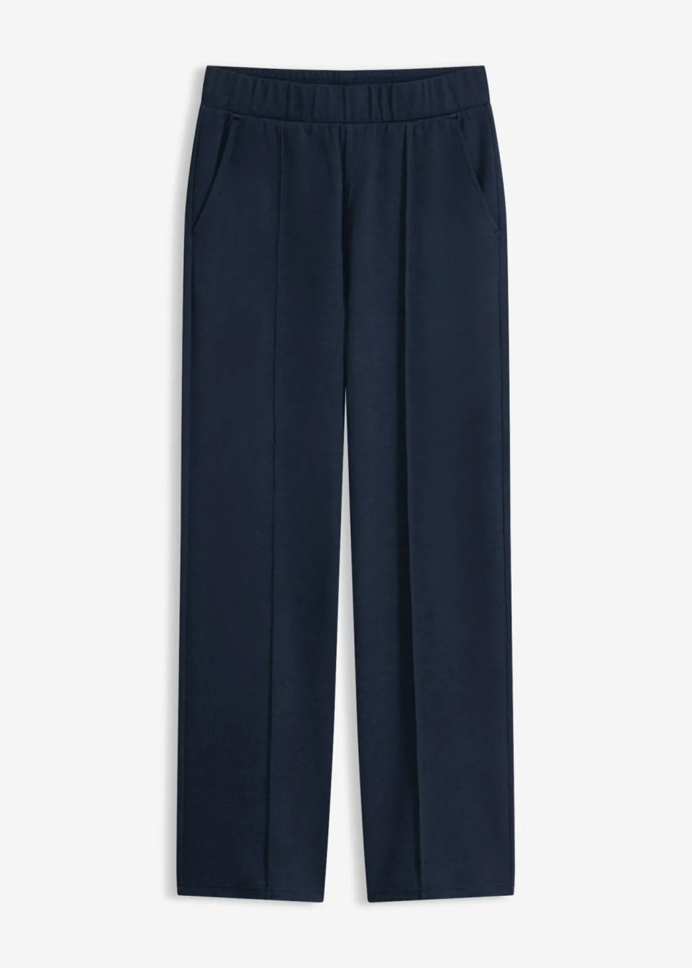 bonprix bonprix Pantalón sin cierre de tejido interlock resistente Azul marino