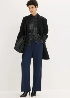 bonprix bonprix Pantalón sin cierre de tejido interlock resistente Azul marino