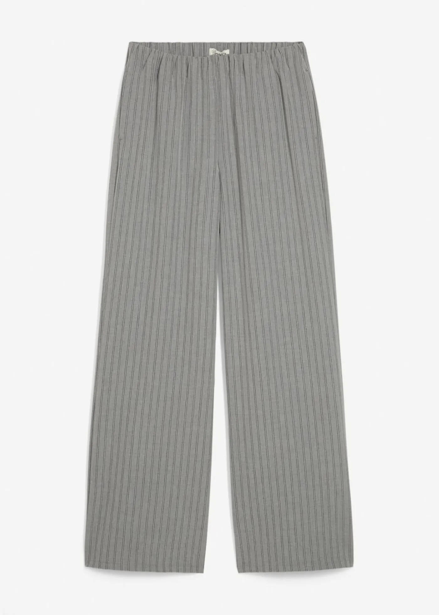 bonprix bonprix Pantalón sin cierre de tejido fluido gris-pizarra-blanco con rayas Outlet