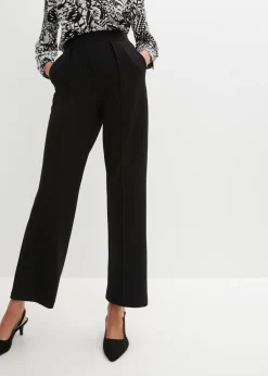 bonprix bonprix Pantalón sin cierre de tejido interlock resistente Negro Outlet