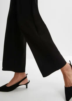 bonprix bonprix Pantalón sin cierre de tejido interlock resistente Negro Outlet