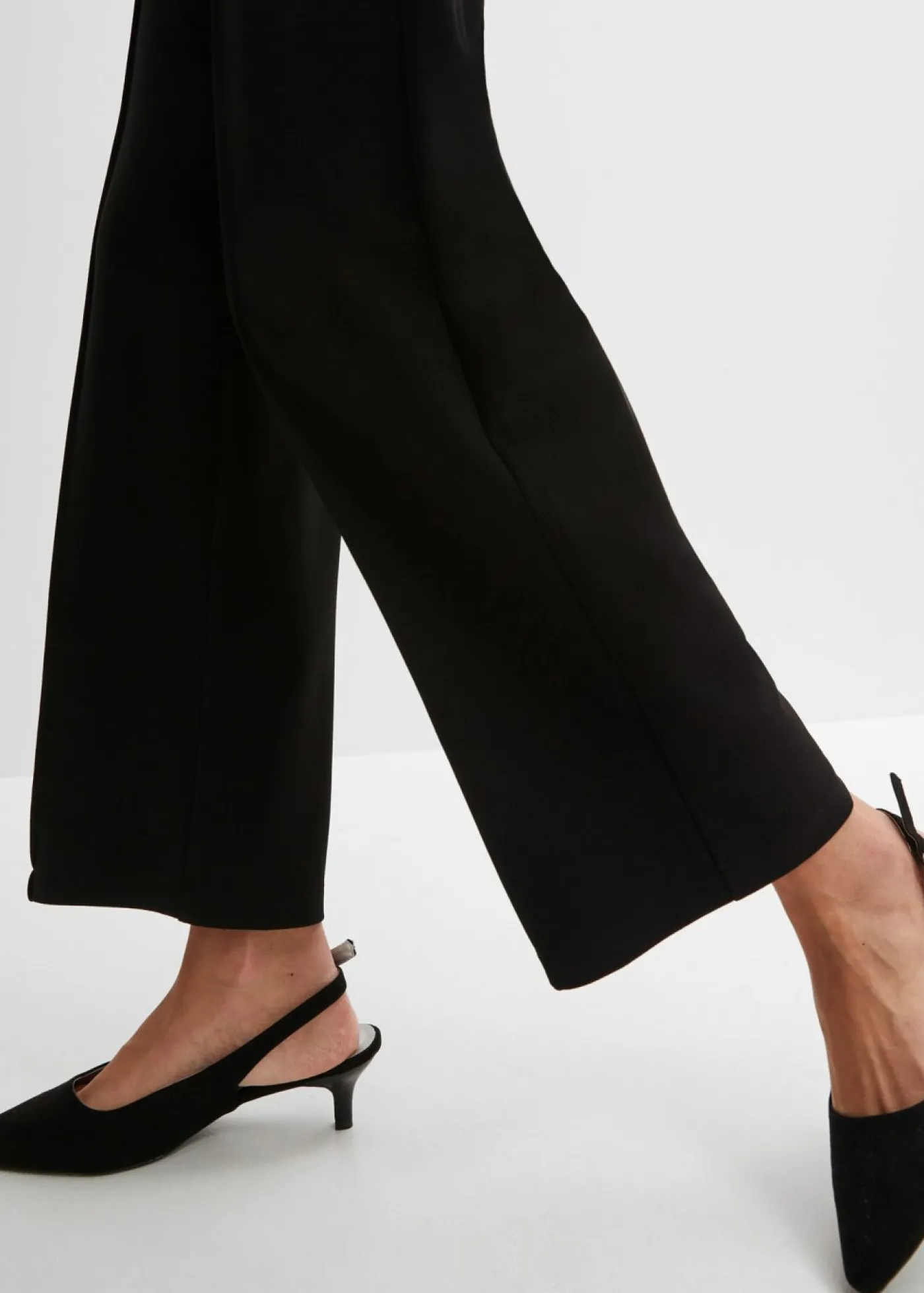 bonprix bonprix Pantalón sin cierre de tejido interlock resistente Negro Outlet