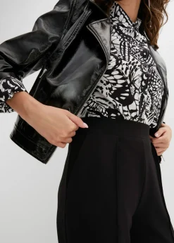 bonprix bonprix Pantalón sin cierre de tejido interlock resistente Negro Outlet