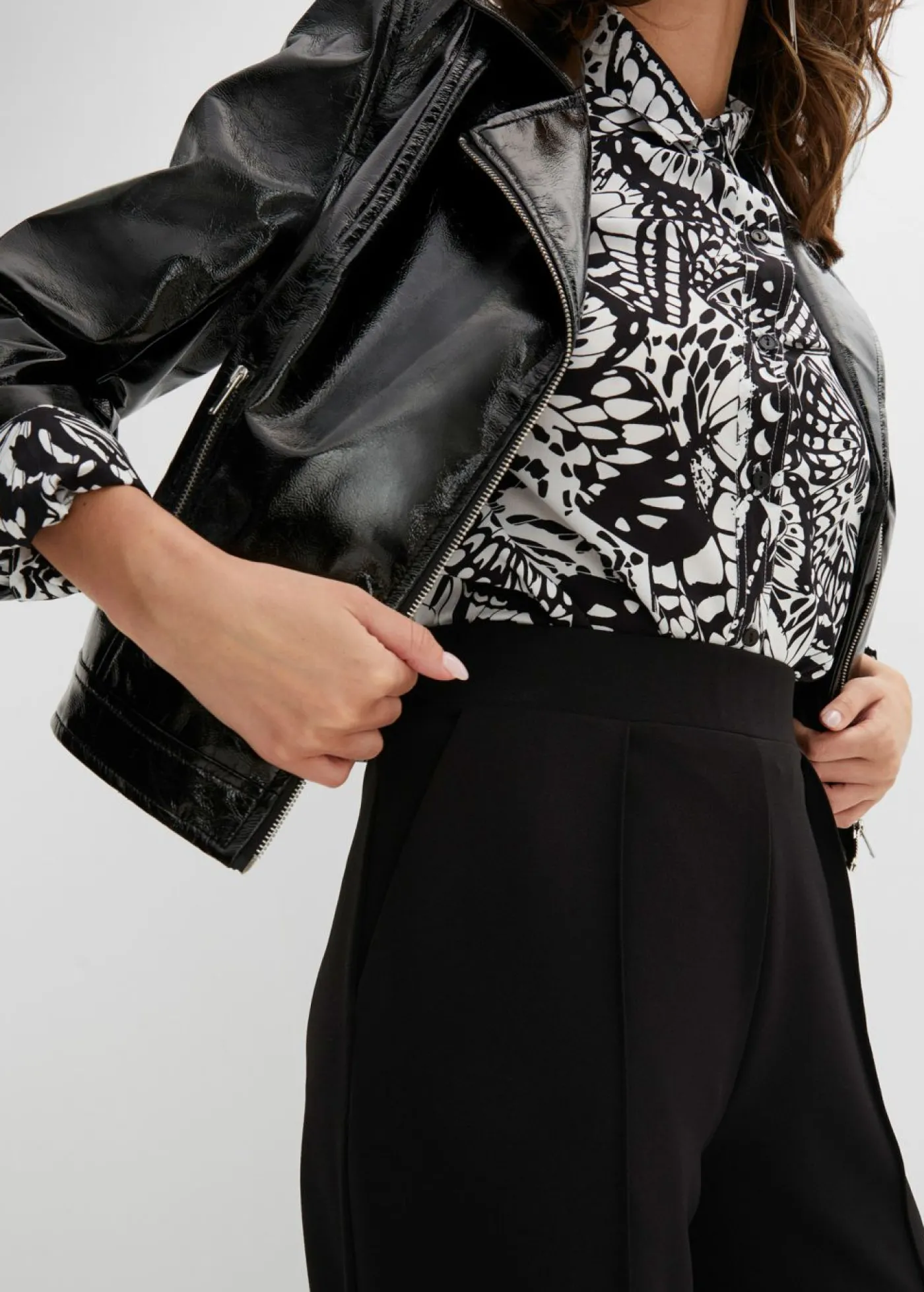 bonprix bonprix Pantalón sin cierre de tejido interlock resistente Negro Outlet