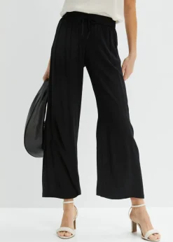 bonprix bonprix Pantalón sin cierre de viscosa Negro Online