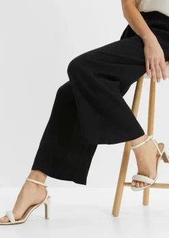 bonprix bonprix Pantalón sin cierre de viscosa Negro Online
