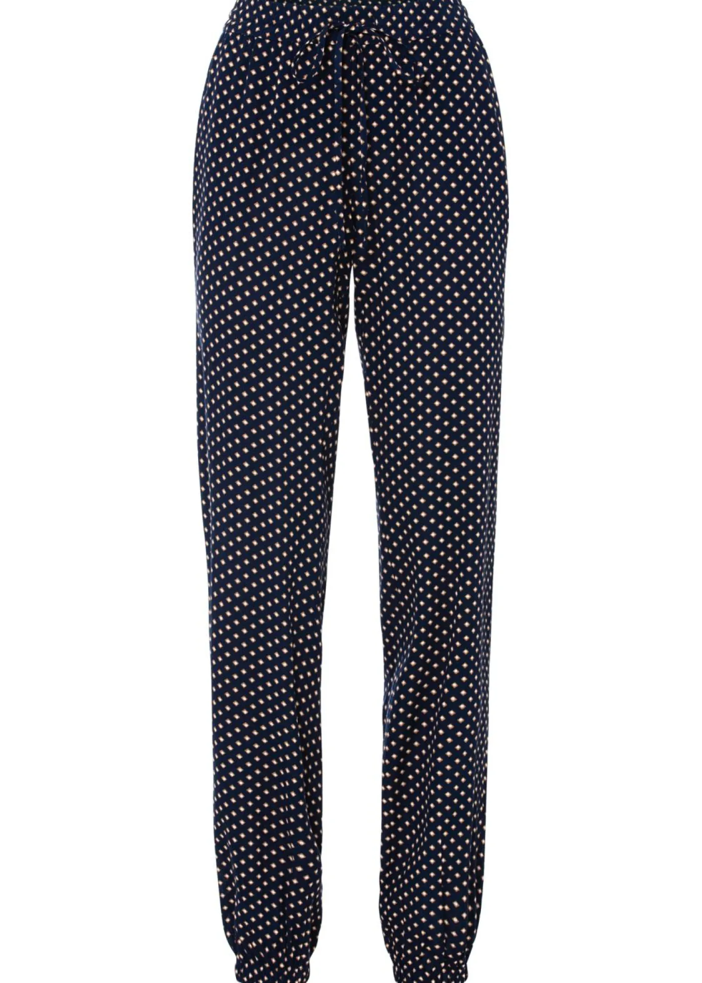 bonprix bonprix Pantalón sin cierre de viscosa pura Azul marino con estampado gráfico Best