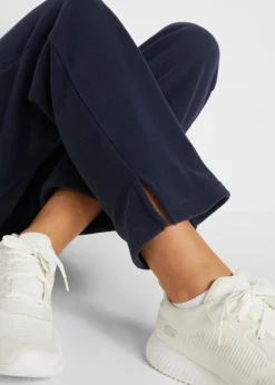 bonprix bonprix Pantalón sin cierre en tejido polar Azul marino