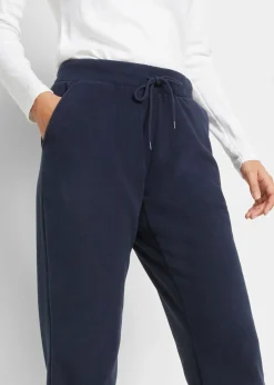 bonprix bonprix Pantalón sin cierre en tejido polar Azul marino