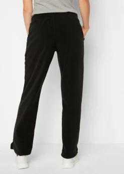 bonprix bonprix Pantalón sin cierre en tejido polar Negro Best