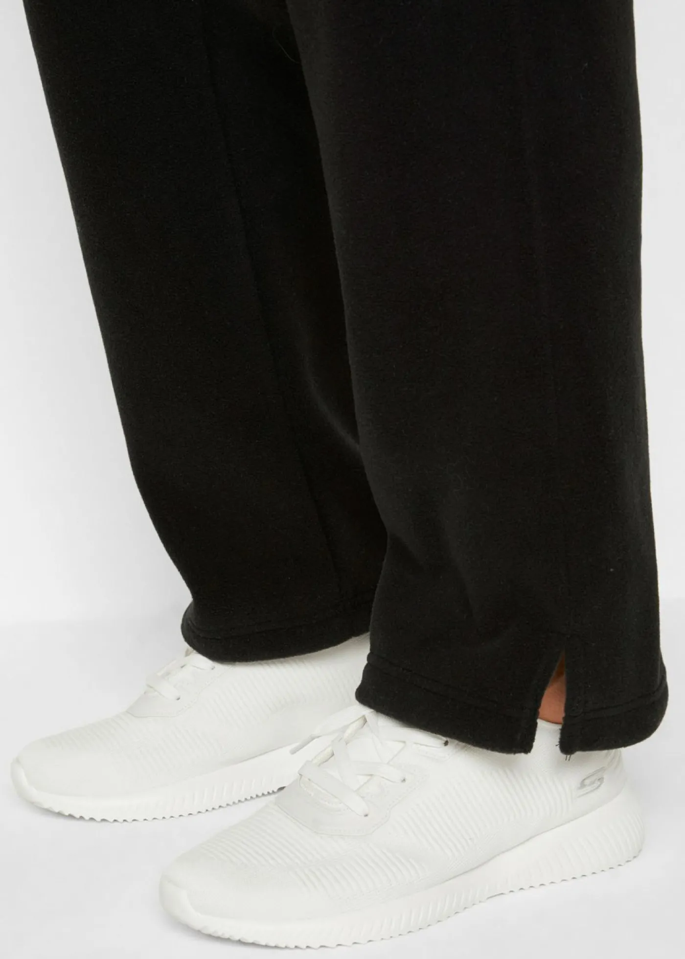 bonprix bonprix Pantalón sin cierre en tejido polar Negro Best