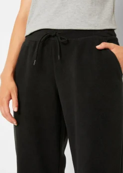 bonprix bonprix Pantalón sin cierre en tejido polar Negro Best