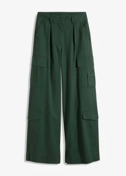 bonprix bonprix Pantalón tipo cargo de algodón puro verde sombra