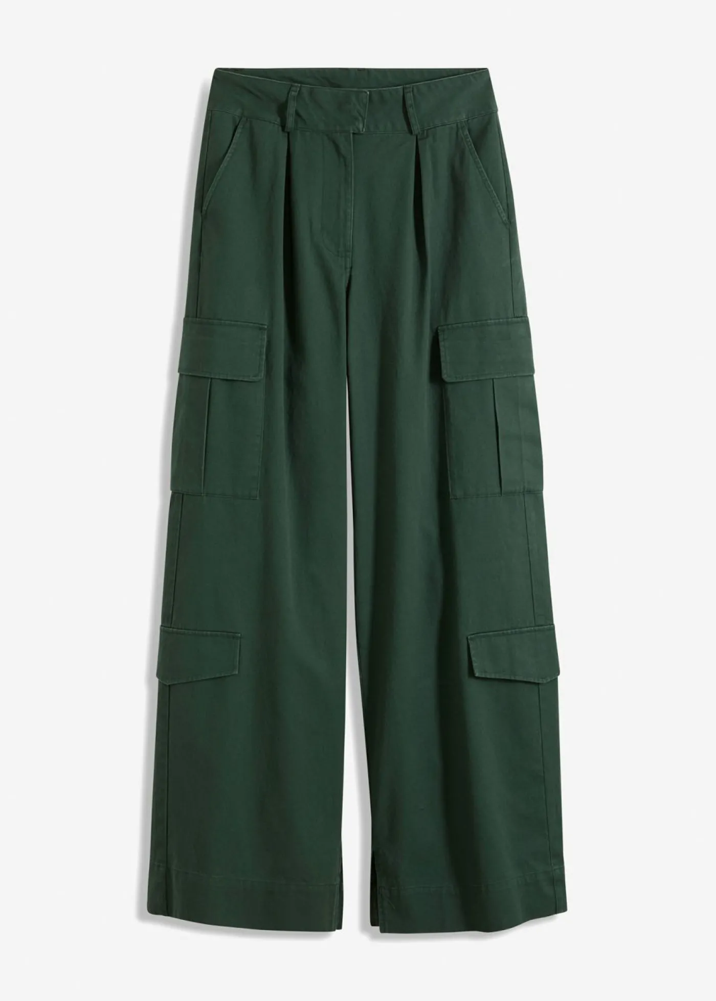 bonprix bonprix Pantalón tipo cargo de algodón puro verde sombra