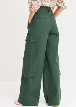 bonprix bonprix Pantalón tipo cargo de algodón puro verde sombra