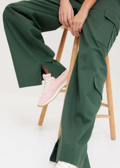 bonprix bonprix Pantalón tipo cargo de algodón puro verde sombra