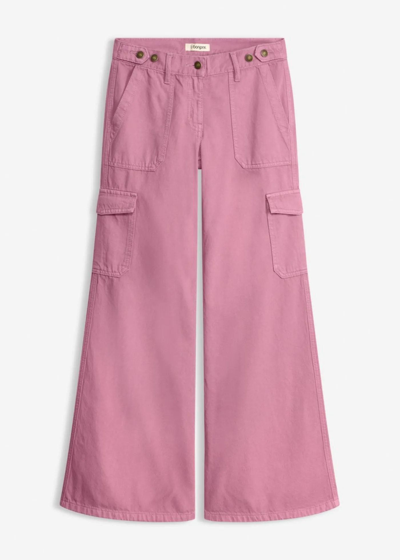 bonprix bonprix Pantalón tipo cargo de algodón puro Malva Online