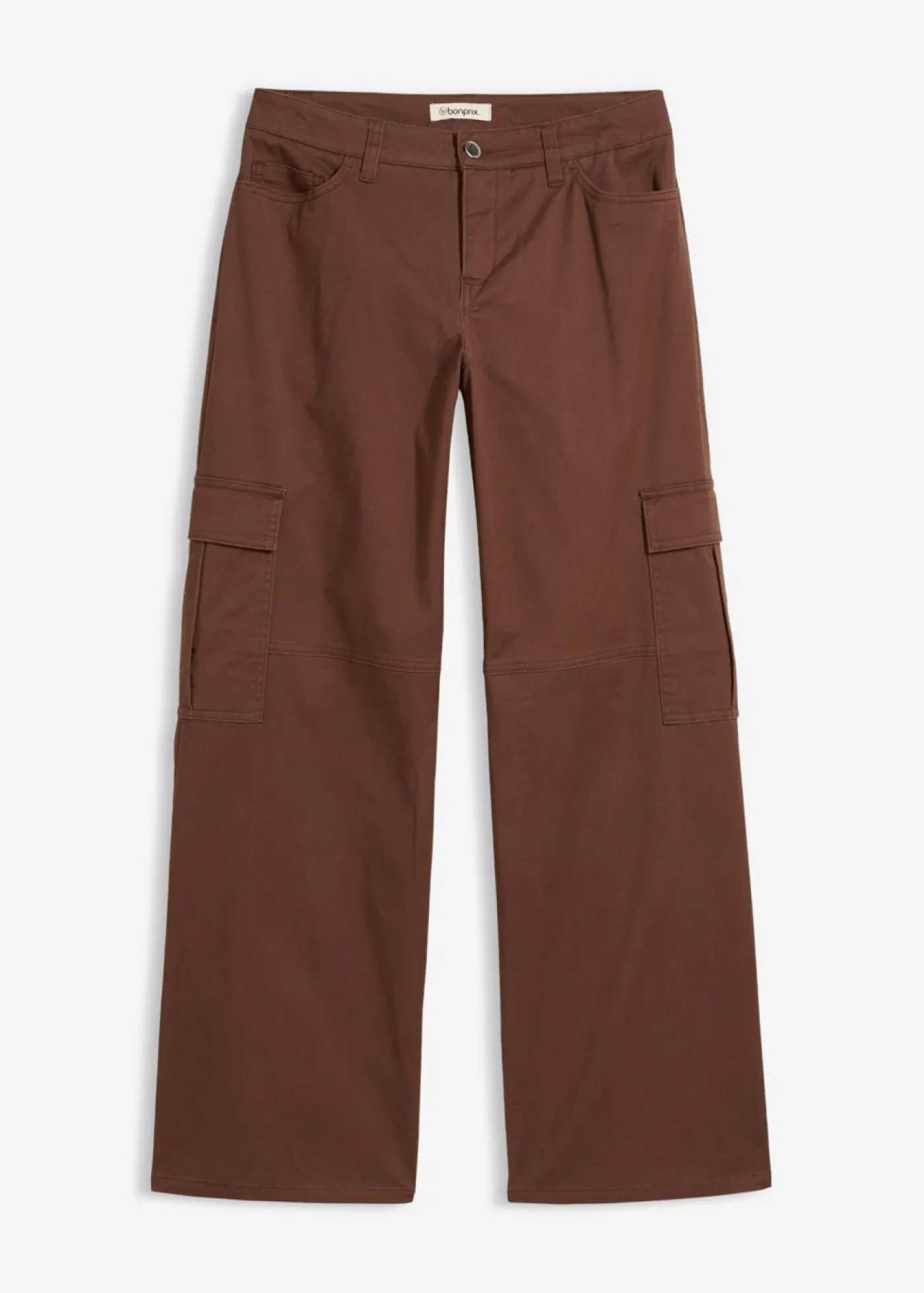 bonprix bonprix Pantalón tipo cargo de mezcla de algodón elástico marrón Hot