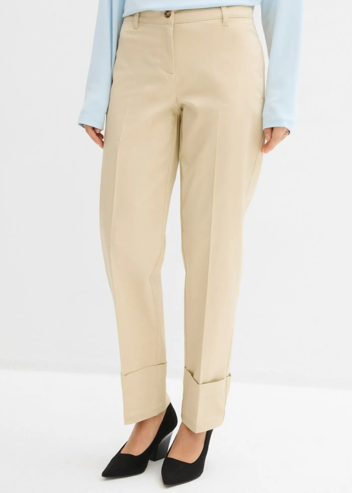 bonprix bonprix Pantalón tipo chino Arena claro Outlet