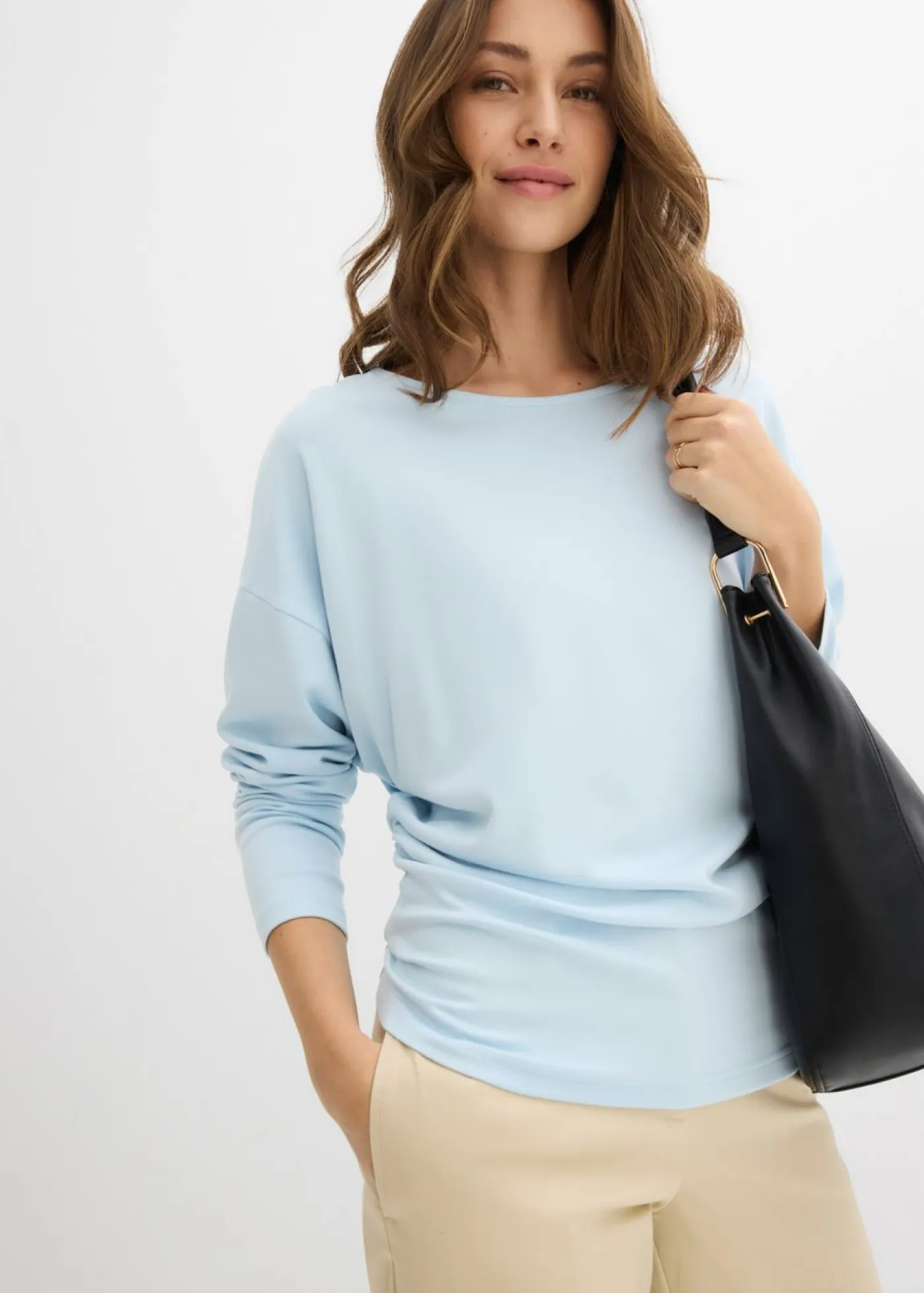 bonprix bonprix Pantalón tipo chino Arena claro Outlet