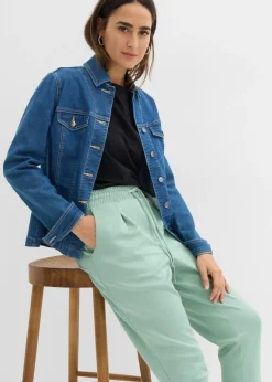 bonprix bonprix Pantalón tipo chino de neopreno Verde pastel Clearance