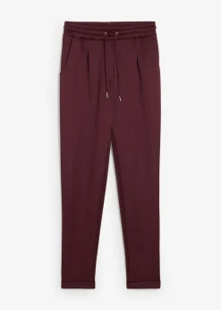bonprix bonprix Pantalón tipo chino de neopreno rojo burdeos Hot