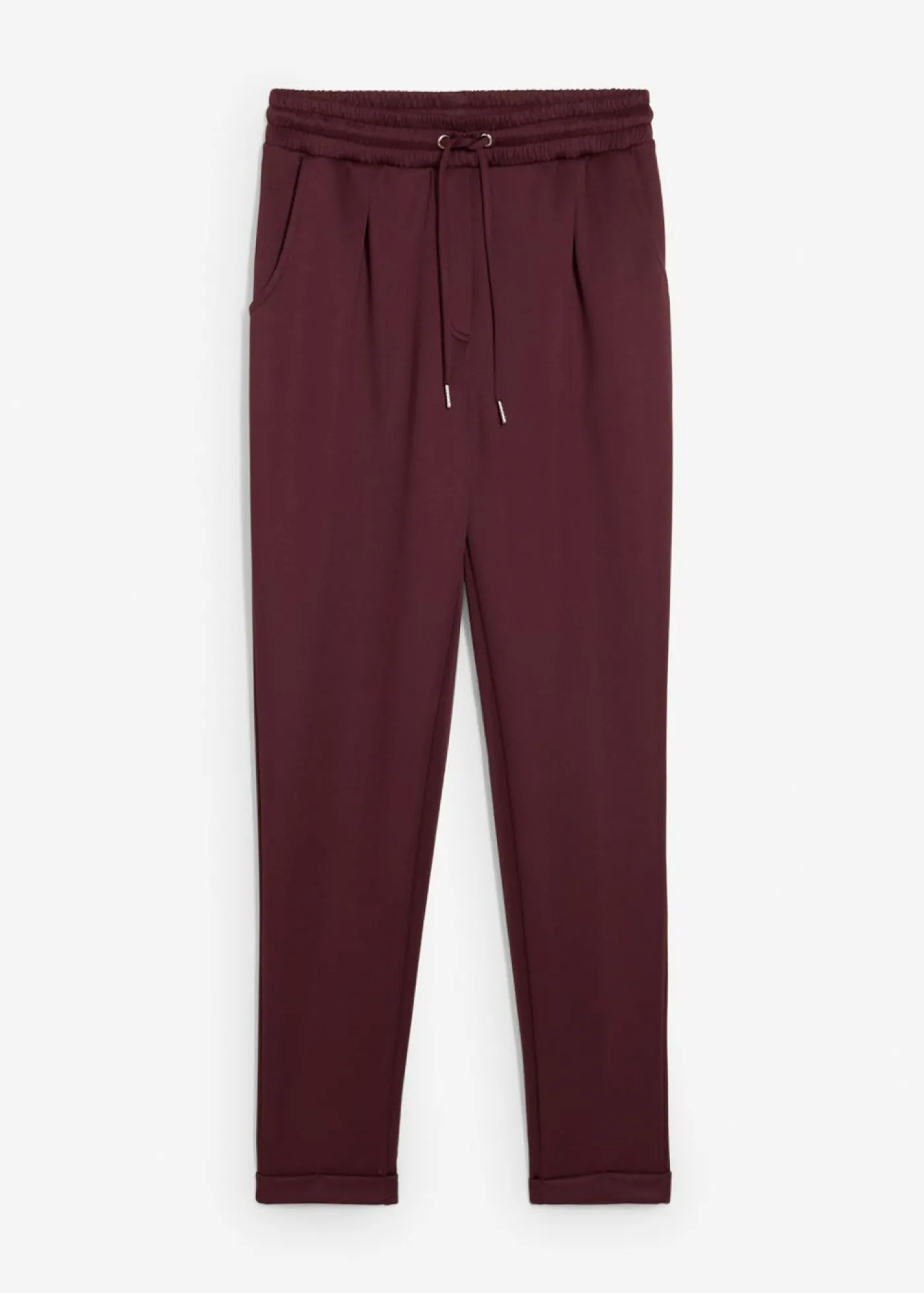 bonprix bonprix Pantalón tipo chino de neopreno rojo burdeos Hot