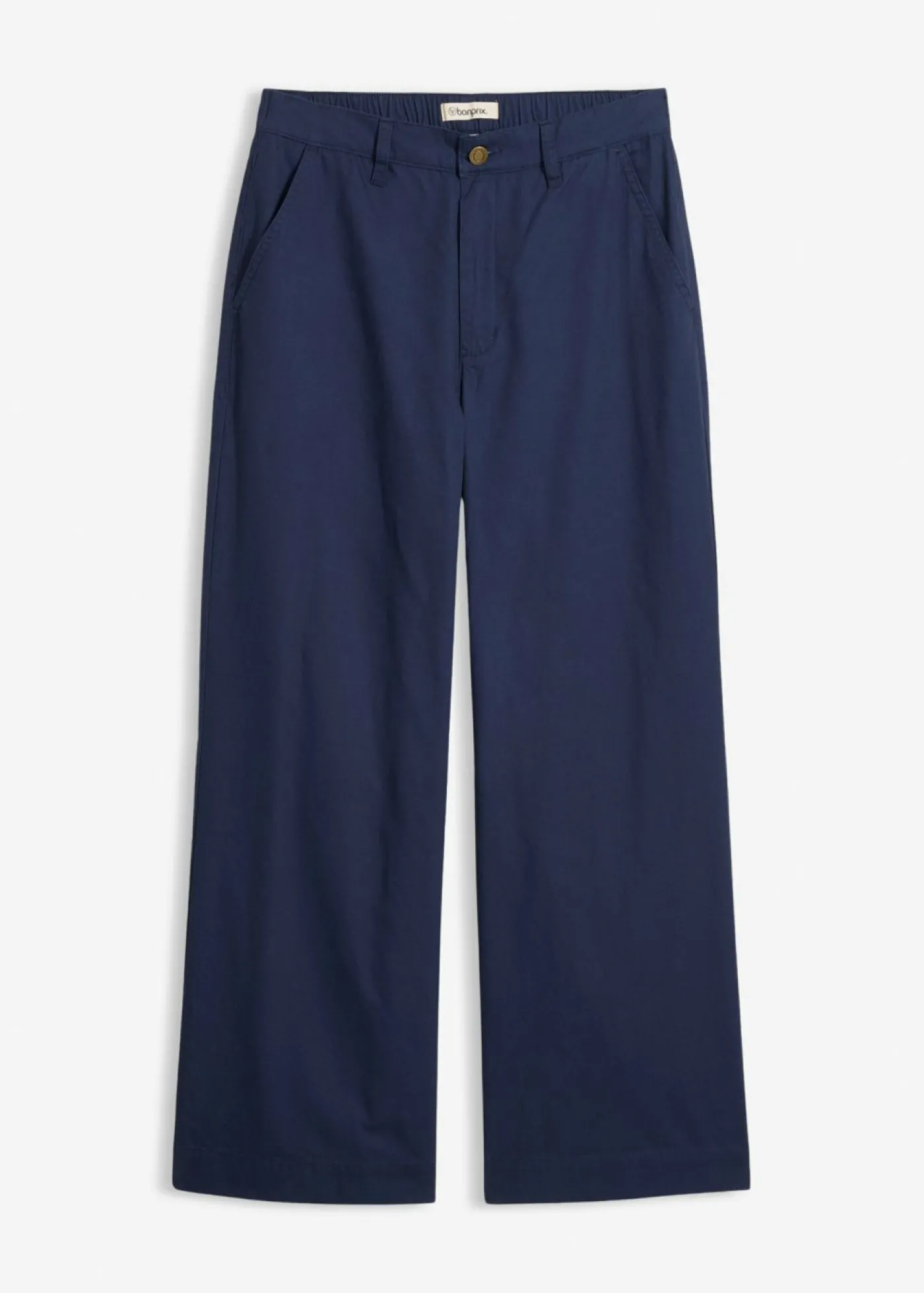 bonprix bonprix Pantalón tobillero de algodón puro Azul marino Discount