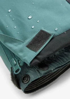 bonprix bonprix Pantalón térmico funcional de esquí con tirantes desmontables, material impermeable y corte recto Verde grisáceo Online