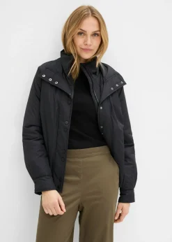 bonprix bonprix Pantalones sin cierre de mezcla de algodón Verde oliva oscuro New