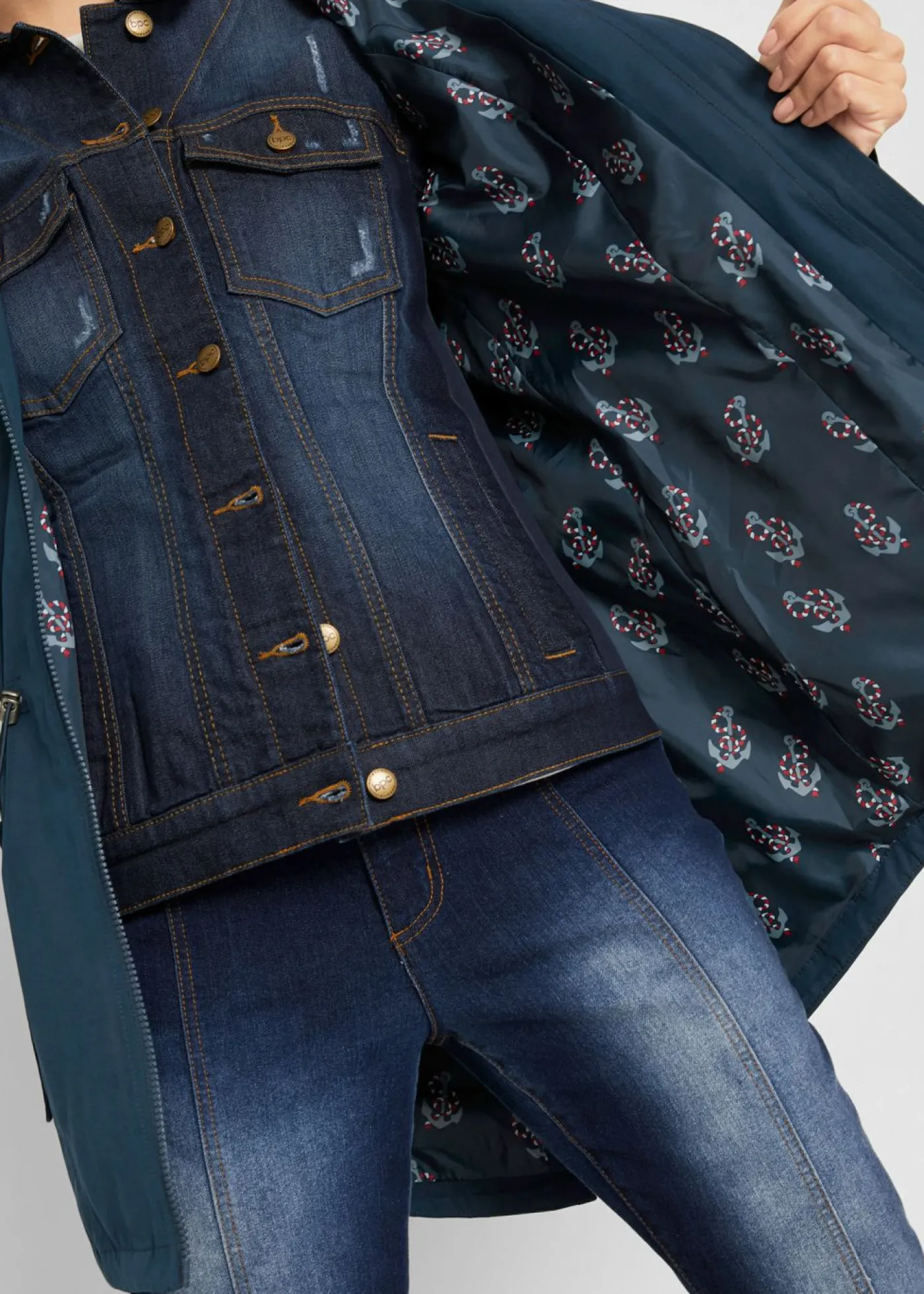 bonprix bonprix Parka Azul oscuro Discount