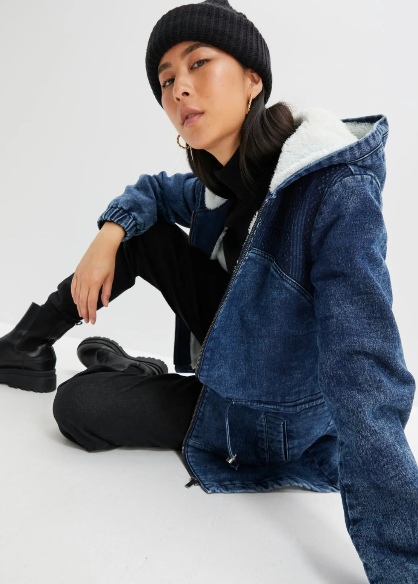 bonprix bonprix Parka denim oscuro New