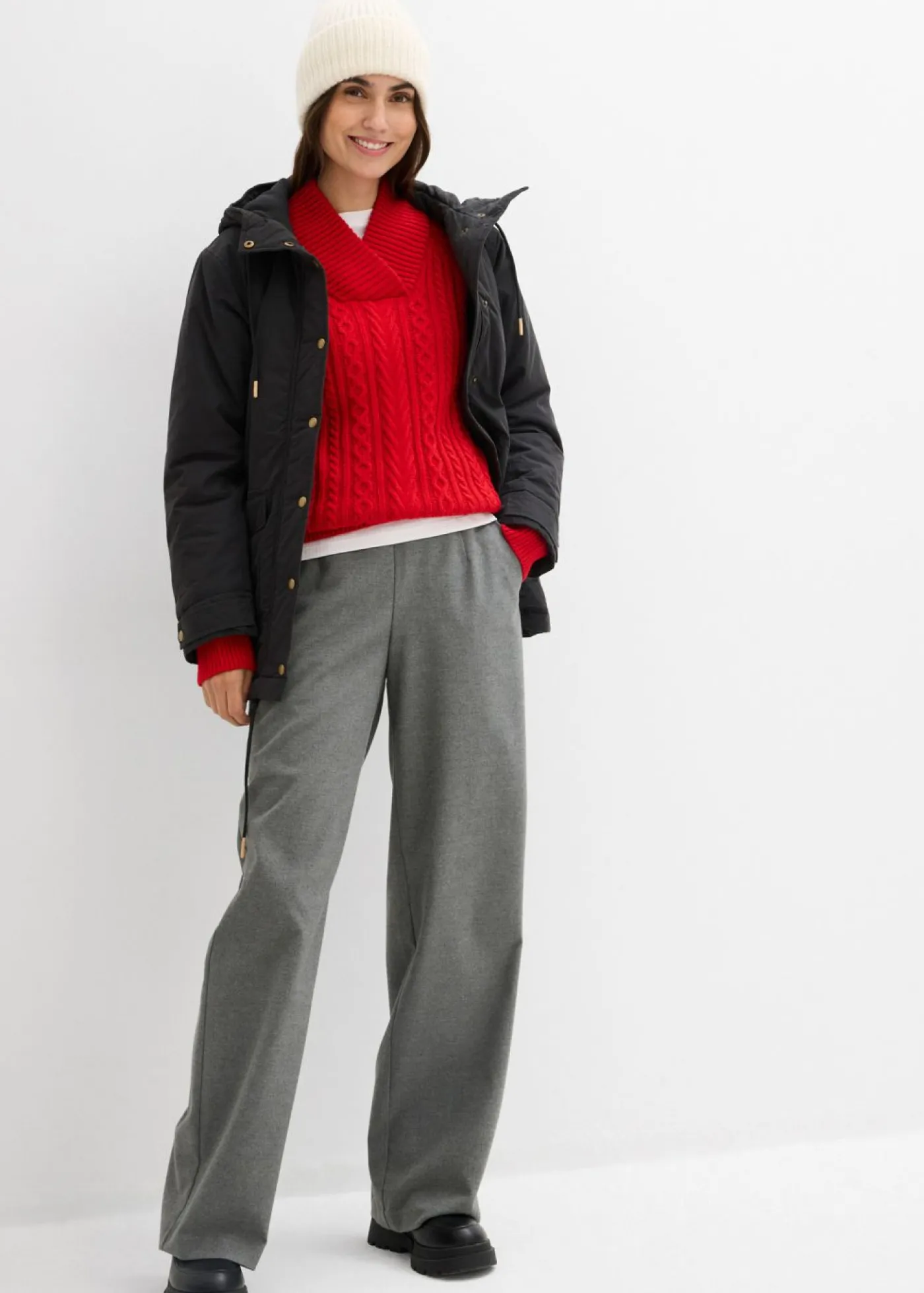 bonprix bonprix Parka acolchada Negro Clearance
