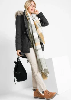 bonprix bonprix Parka cálida, forrada Negro Sale