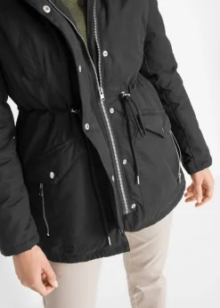 bonprix bonprix Parka cálida, forrada Negro Sale