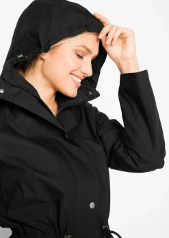 bonprix bonprix Parka con capucha Negro Discount