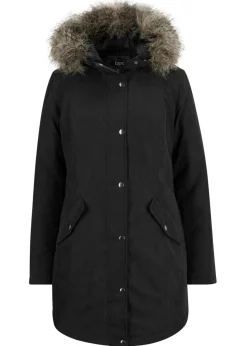 bonprix bonprix Parka con cremallera lateral para ajustar la anchura Negro Sale