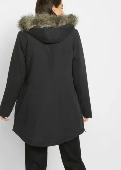 bonprix bonprix Parka con cremallera lateral para ajustar la anchura Negro Sale
