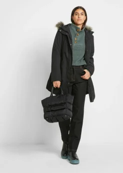 bonprix bonprix Parka con cremallera lateral para ajustar la anchura Negro Sale