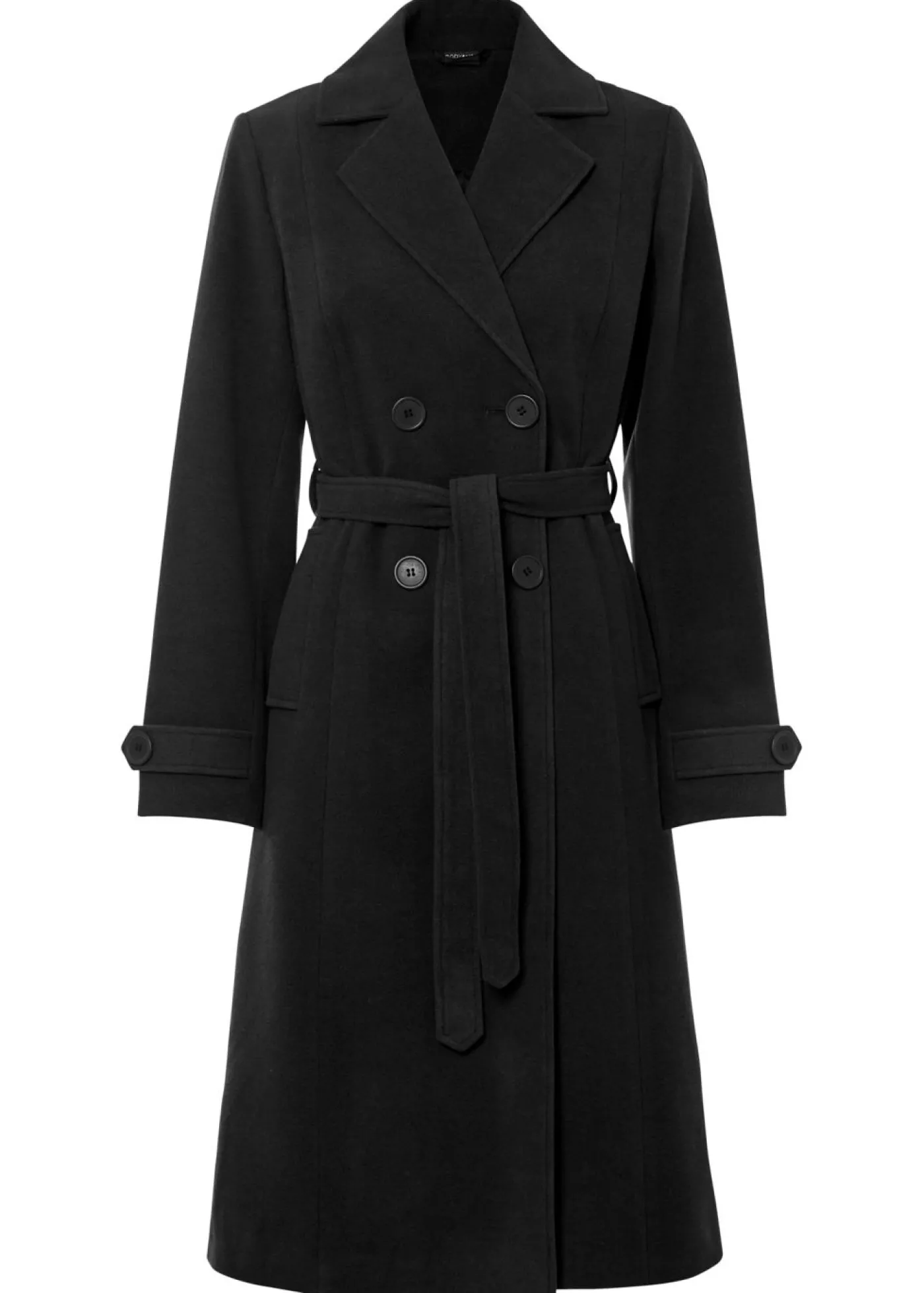 bonprix bonprix Parka de invierno con look de lana Negro Clearance