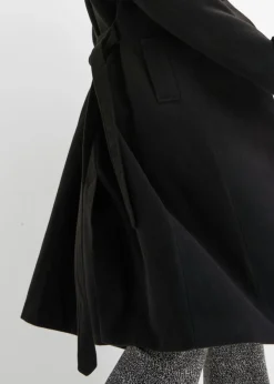 bonprix bonprix Parka de invierno con look de lana Negro Clearance