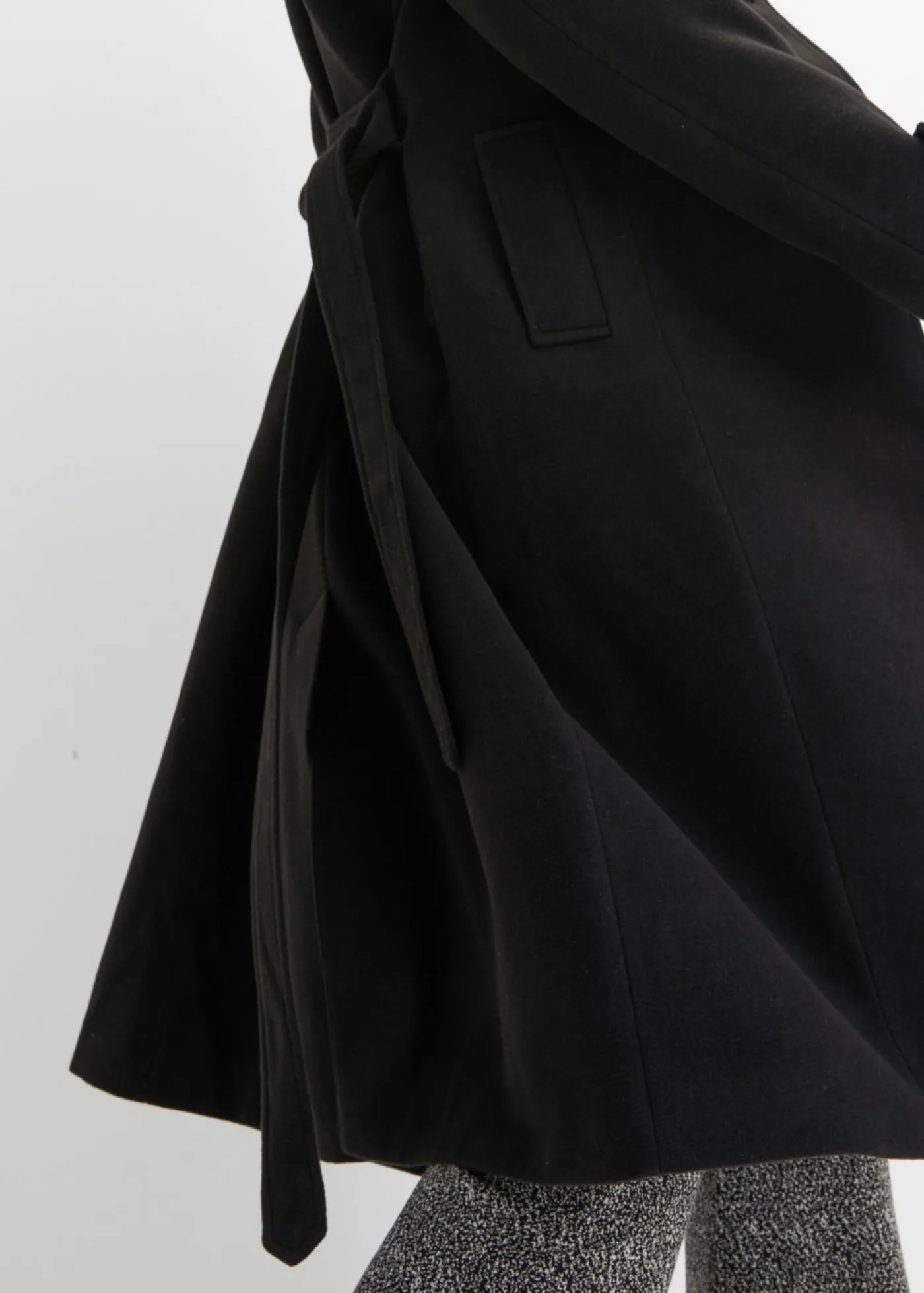 bonprix bonprix Parka de invierno con look de lana Negro Clearance